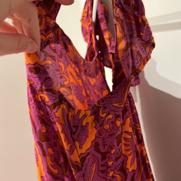 House of Harlow 1960 Maxi Dress. PARTY SUMMER FUN purple & orange, worn once. SM - Picture 8 of 8
